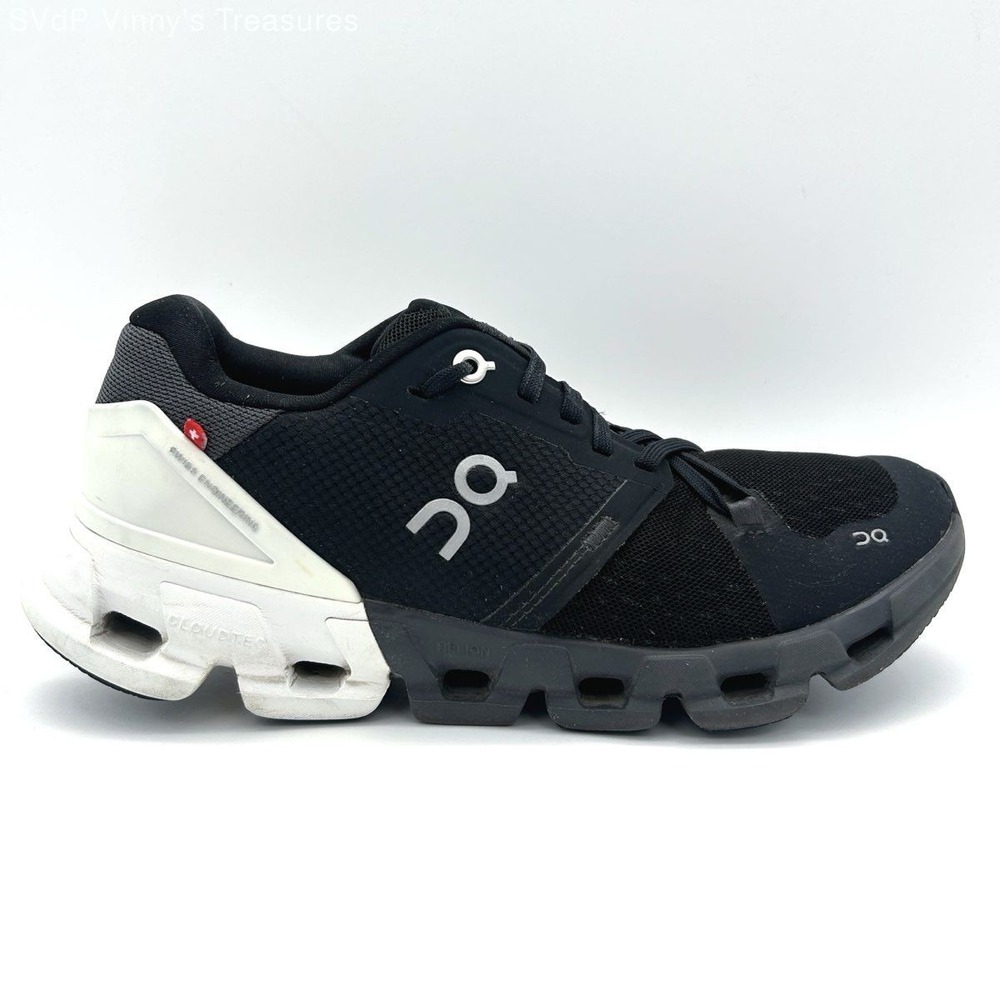 On Running Cloudswift Women's Size 8 Black White Running Shoes Swiss Engineering